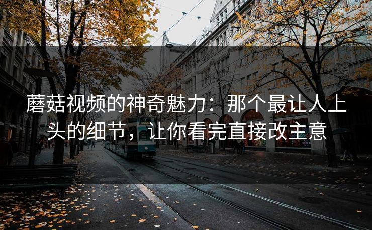 蘑菇视频的神奇魅力：那个最让人上头的细节，让你看完直接改主意