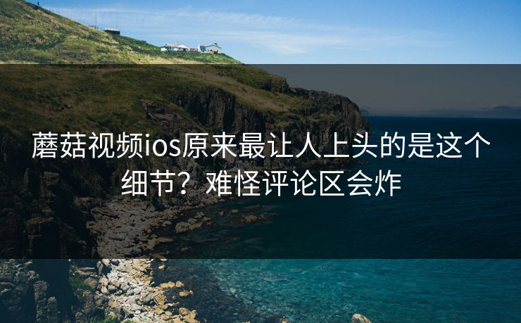 蘑菇视频ios原来最让人上头的是这个细节？难怪评论区会炸