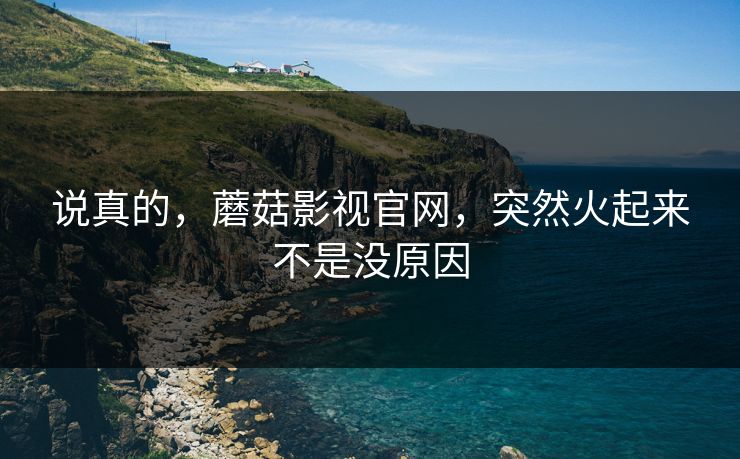 说真的，蘑菇影视官网，突然火起来不是没原因